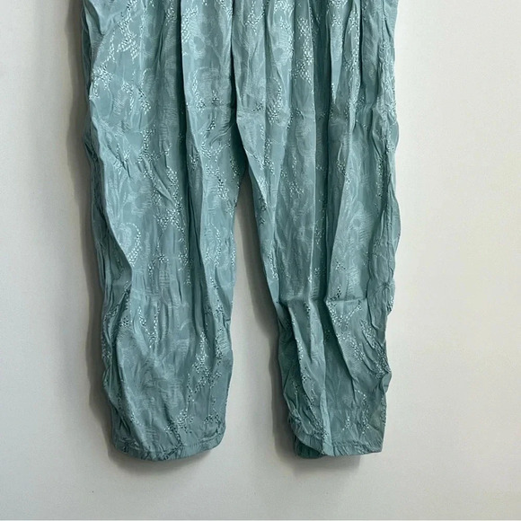 Anthropologie Pleated Harem Genie Pants Embroidered Toile Sky Size Small - Picture 11 of 14